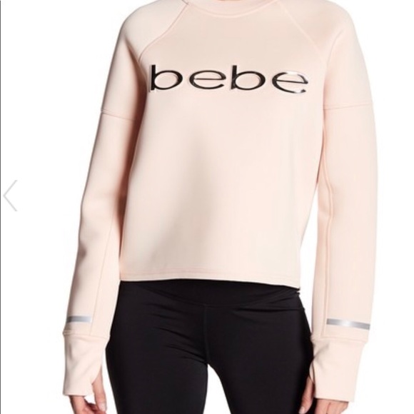 bebe Other - NWT Bebe Metallic Logo Scuba Workout Pullover